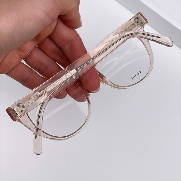 Celine Eyeglasses CL50019I 072 Transparent Light Pink Cat Eye Unisex - Picture 2 of 8
